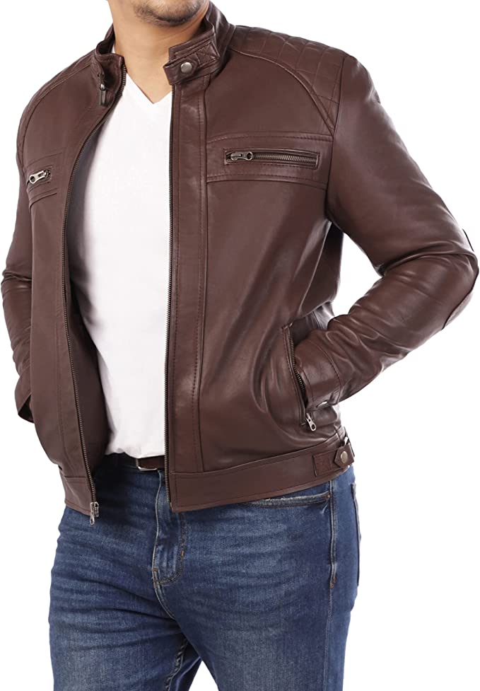 Men's Dark Brown Leather Jacket