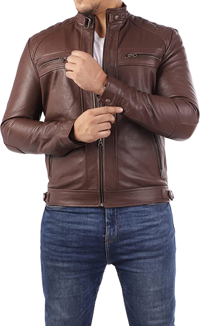 Men's Dark Brown Leather Jacket