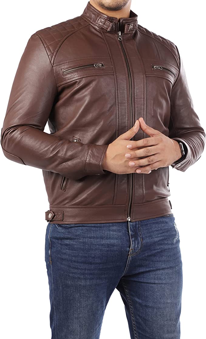 Men's Dark Brown Leather Jacket
