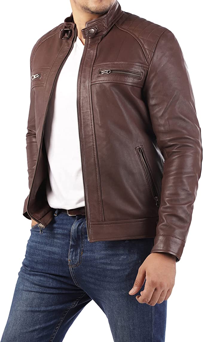 Men's Dark Brown Leather Jacket