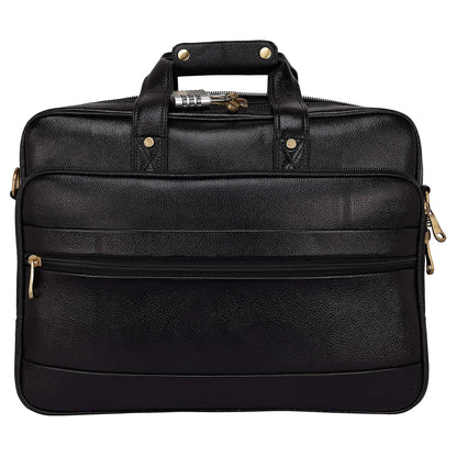 Real Leather Laptop Bags For Men Office Use With Expandable Size