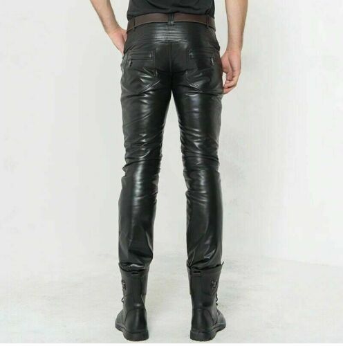 Men's Genuine Leather Pant Black Colour