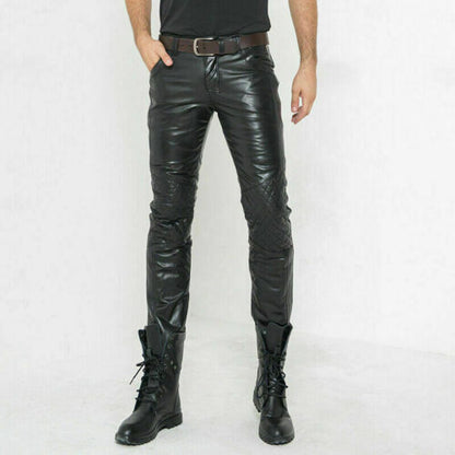 Men's Genuine Leather Pant Black Colour