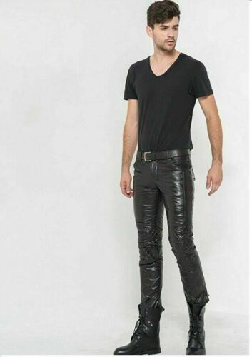 Men's Genuine Leather Pant Black Colour