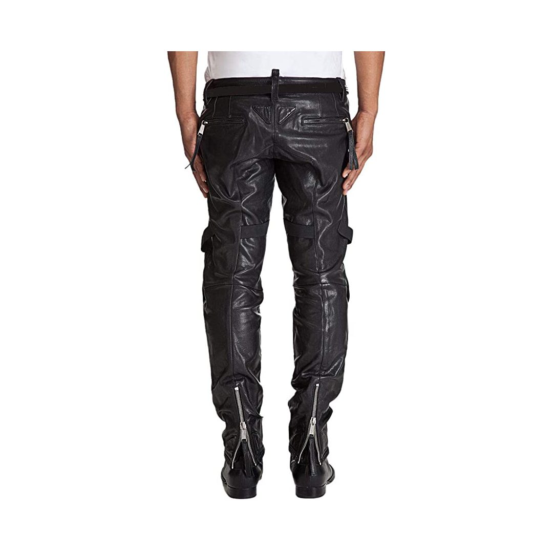 Men's Real Lambskin Leather Jogger Pant