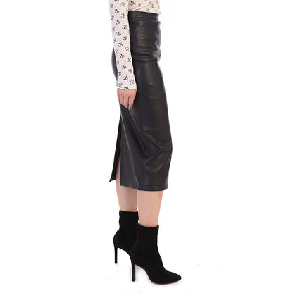 Women's Below the Knee Genuine Lambskin Leather Skirt