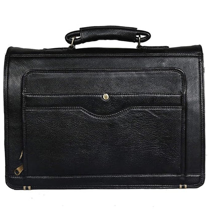 Top Grain Natural Leather Office leather Laptop Shoulder Bag For Men Office Use Up to 16'' Inch Laptop Compartment Size H16 x L12 x W6 INCH | 26 Liters