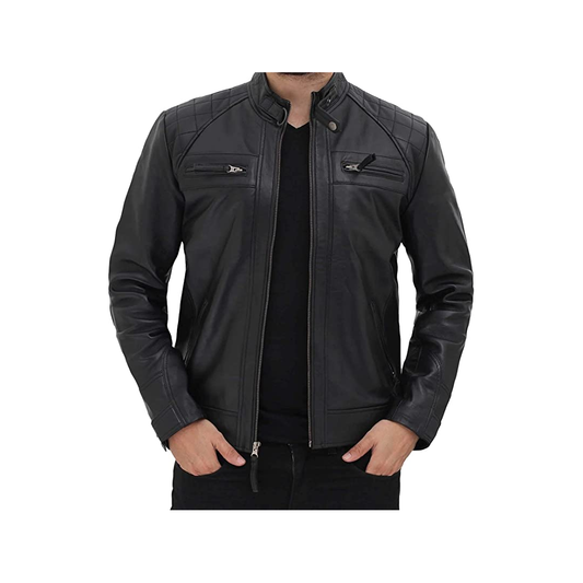 Premium Leather Jacket for Men Black Colour