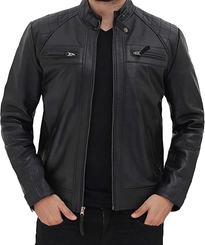 Premium Leather Jacket for Men Black Colour