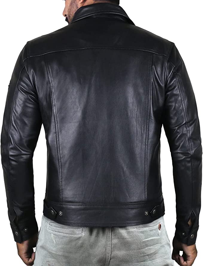 Men's Basic Black Premium Leather Jacket