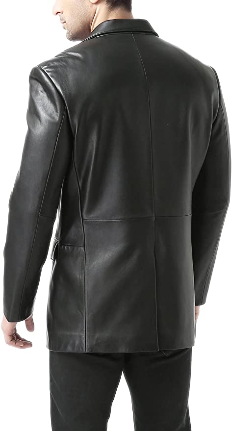 Men Premium Leather Back Blazer