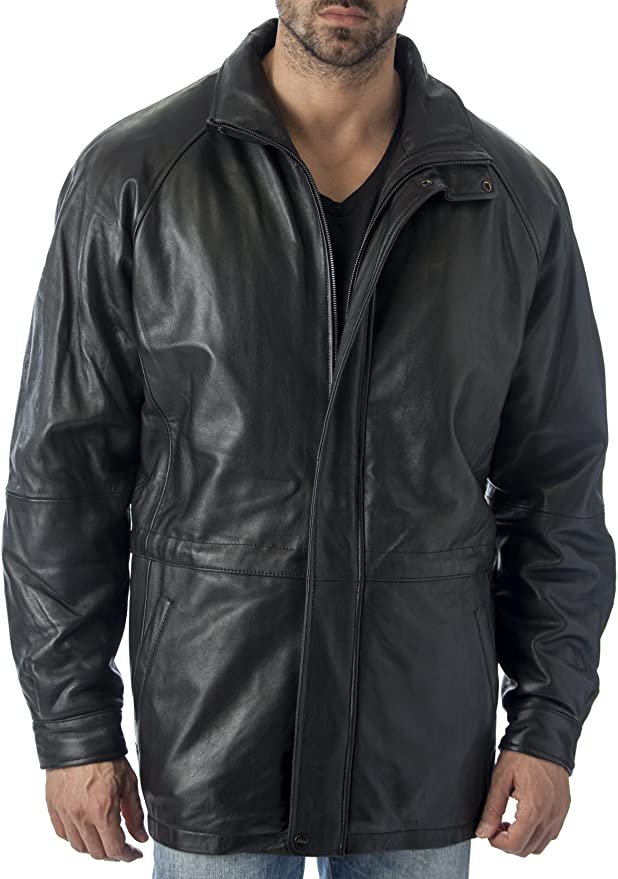 Men's Comfortable Genuine Leather Jacket Black