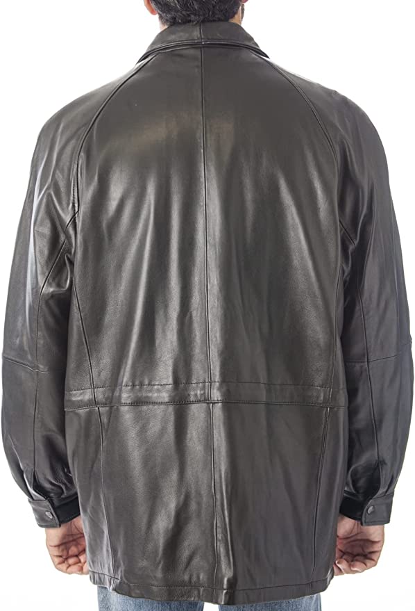 Men's Comfortable Genuine Leather Jacket Black