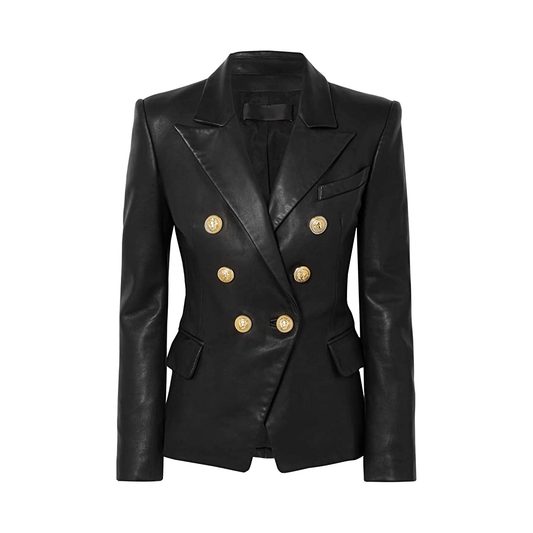 Women's Premium Quality Black Blazer Double Breasted