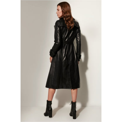 Women's Lambskin Leather Trench Coat