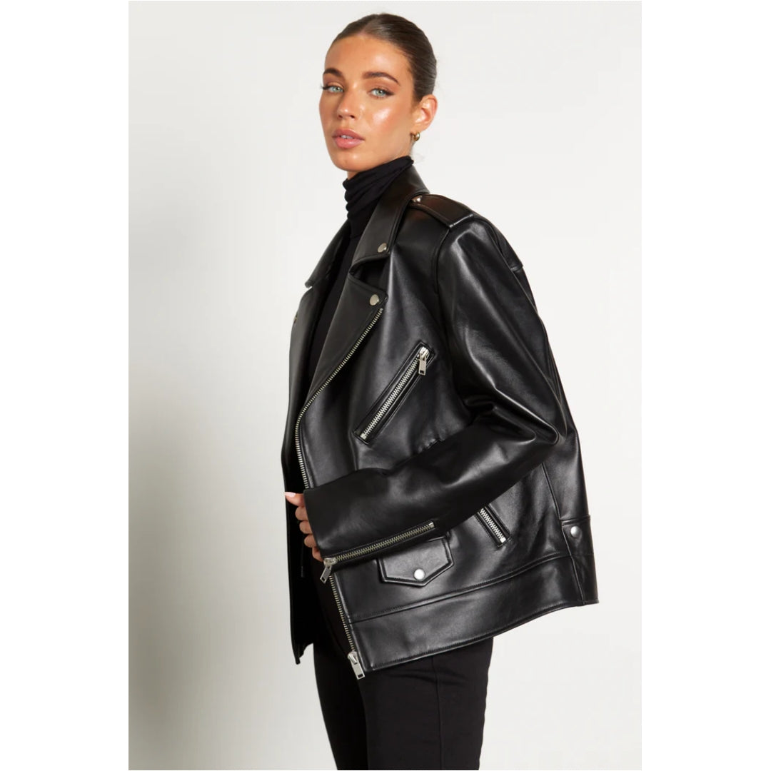 Women's Oversized Real Lambskin Leather Jacket High Quality Jacket