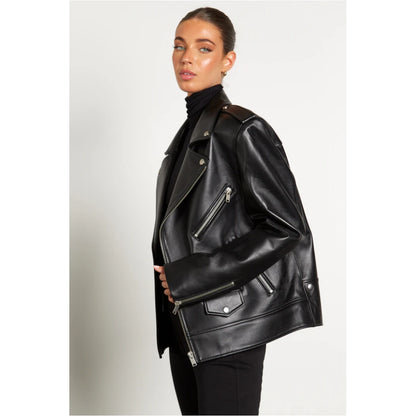 Women's Oversized Real Lambskin Leather Jacket High Quality Jacket