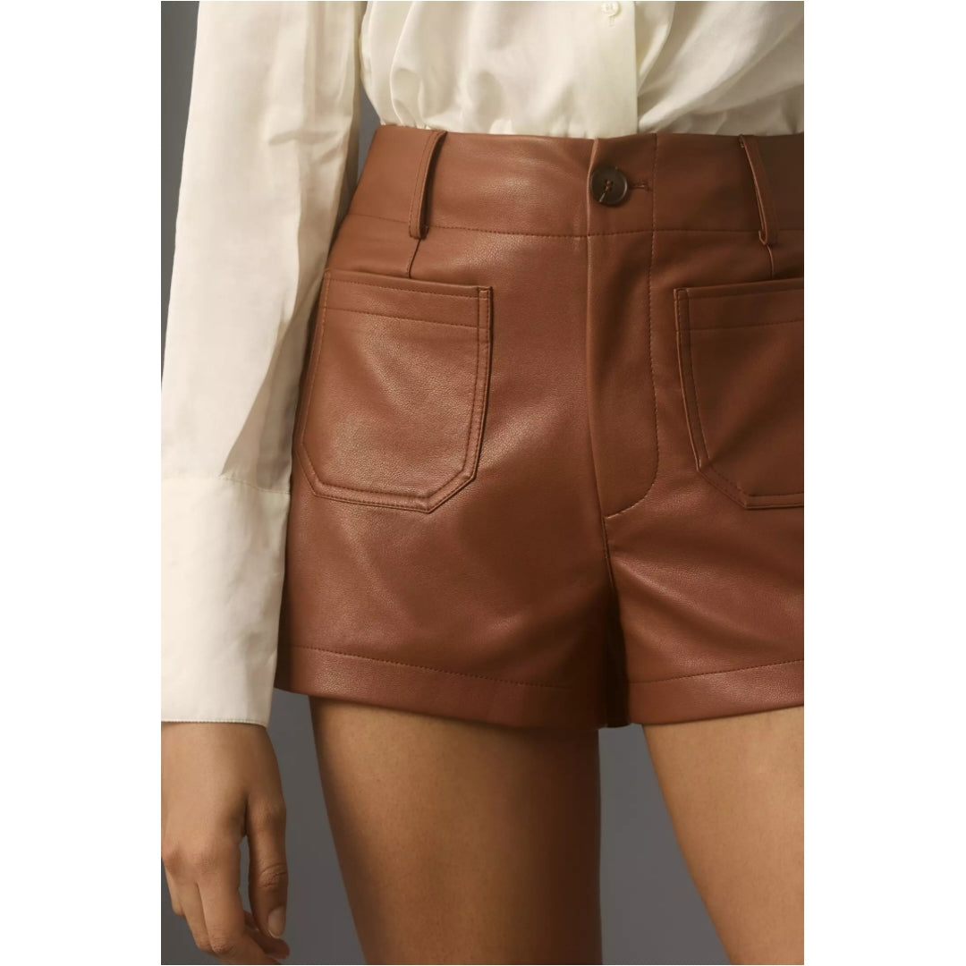 Women's New Pocket Short Made With Genuine Lambskin Leather