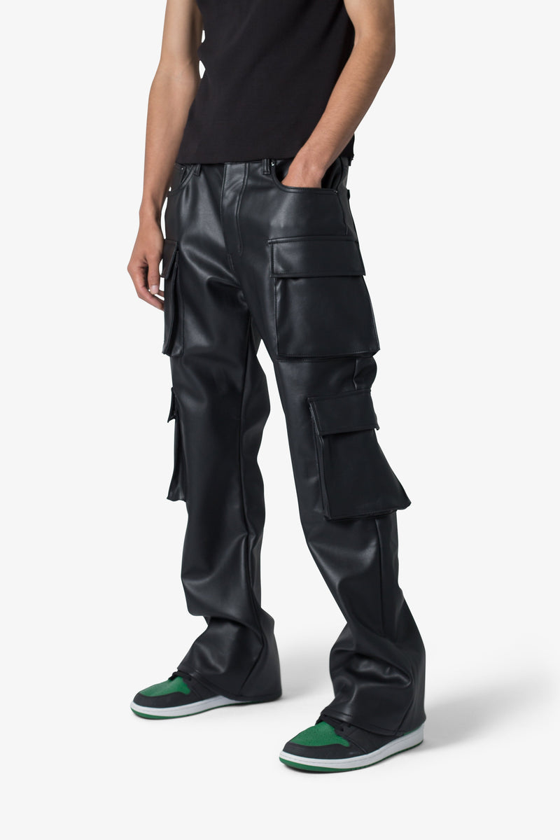 Men's 8 Pockets Buggy Leather Pant Made with High Quality Lambskin Leather