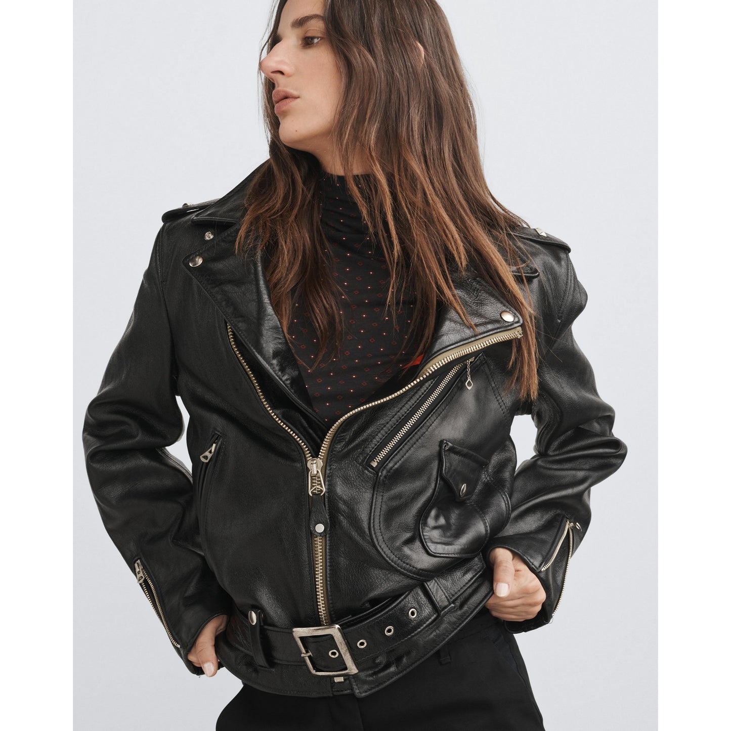 Women's Premium Quality Motorcycle Biker Jacket Made with Genuine Lambskin Leather