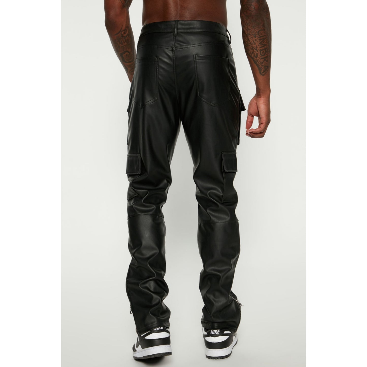 Men's High Quality Six Packet Genuine Lambskin Leather Pant