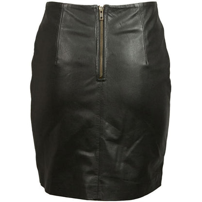 Women's Above Knee Skirt Real Lambskin Leather