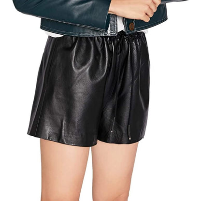 Women's Genuine Lambskin Soft leather Shorts