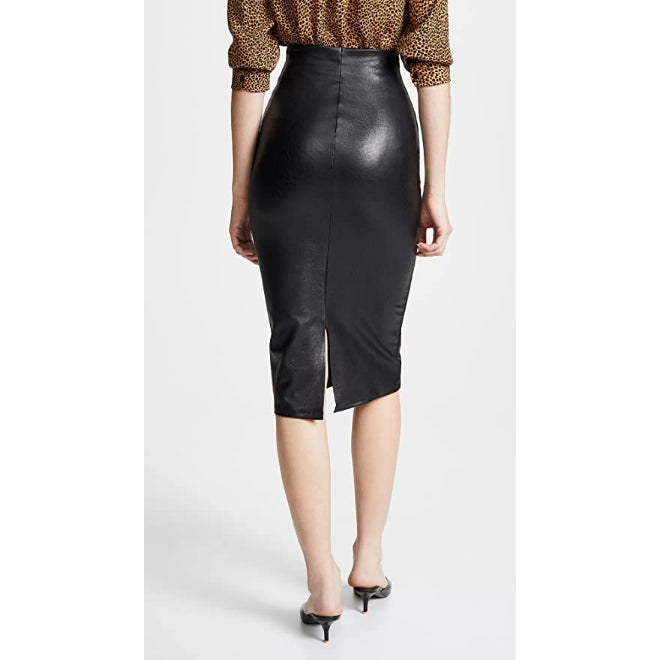 Women's Pencil Fit Real Lambskin Leather Skirt Knee Length Skirt