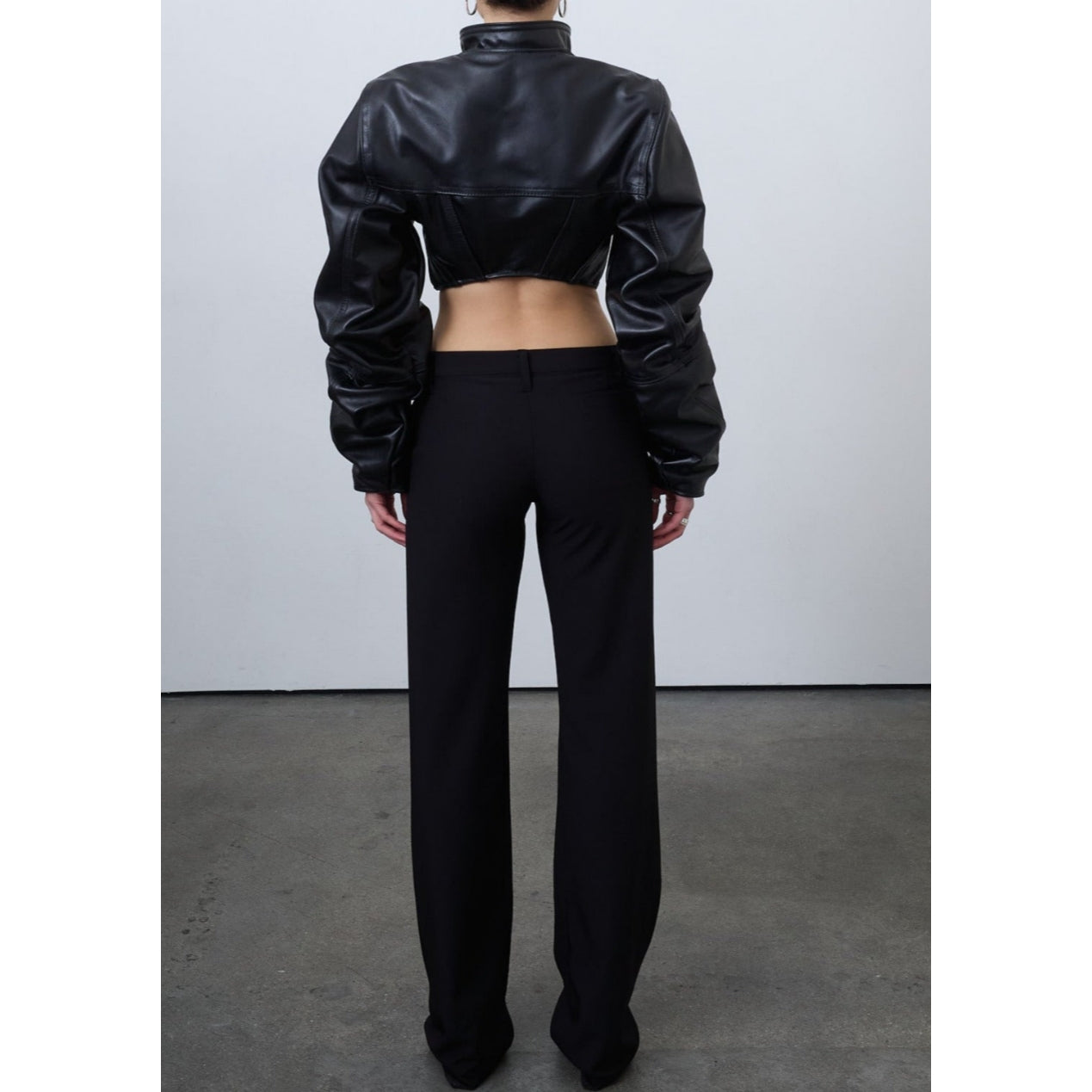 Women's Premium Crop Jacket Made with High Quality Lambskin Leather