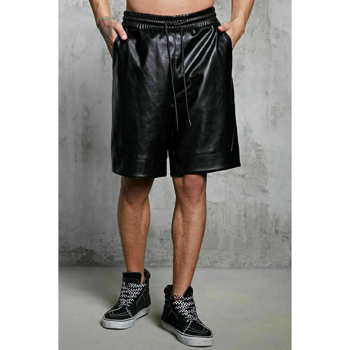 New Men's Comfortable Shorts Genuine Lambskin Leather