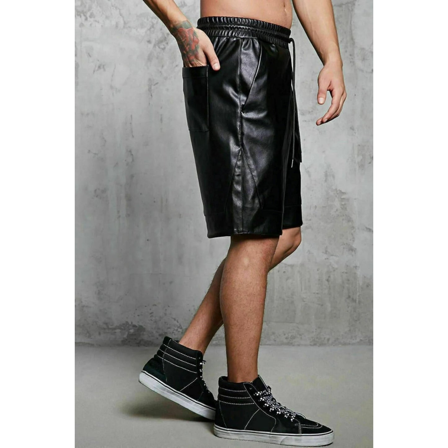 New Men's Comfortable Shorts Genuine Lambskin Leather