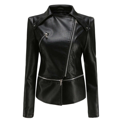 Women's High Quality Two in One Leather Jacket, Convertible short to long from Zip Made with Genuine Lambskin Leather.
