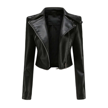 Women's High Quality Two in One Leather Jacket, Convertible short to long from Zip Made with Genuine Lambskin Leather.