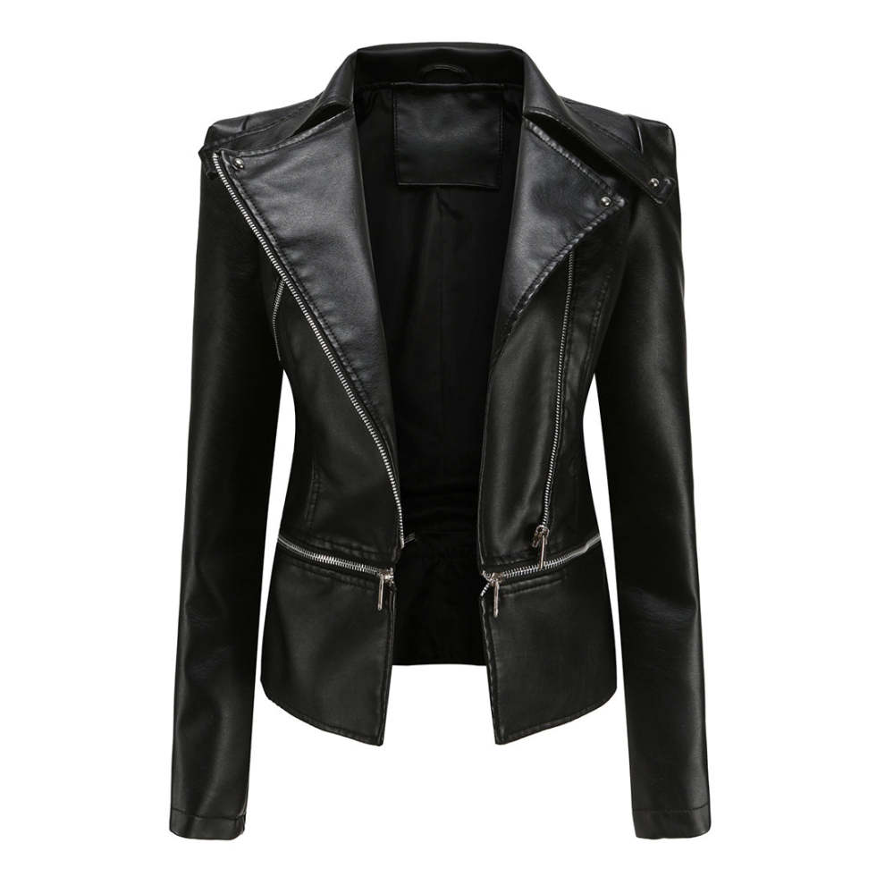 Women's High Quality Two in One Leather Jacket, Convertible short to long from Zip Made with Genuine Lambskin Leather.