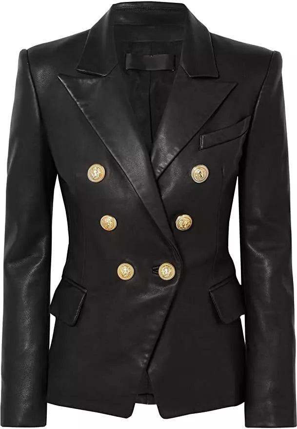Women's Premium Quality Black Blazer Double Breasted