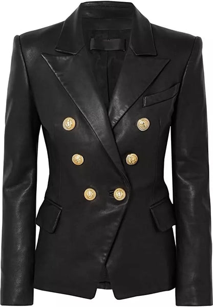 Women's Premium Quality Black Blazer Double Breasted